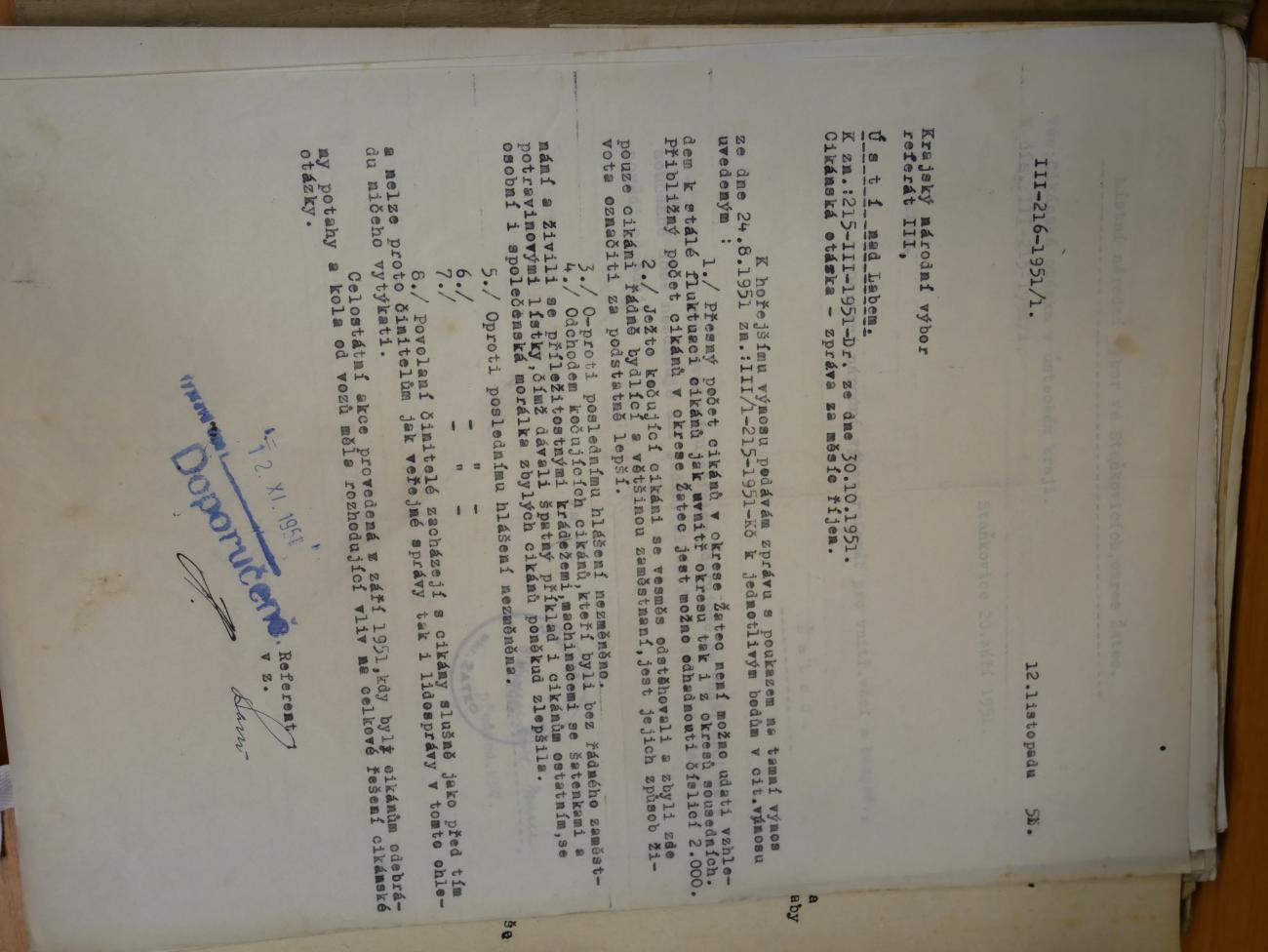 archiválie z SOA Louny 