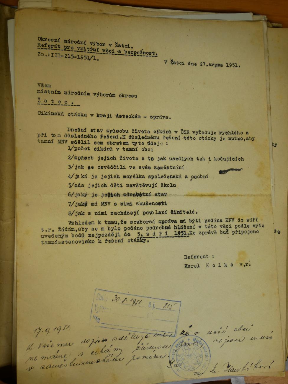 archiválie z SOA Louny 