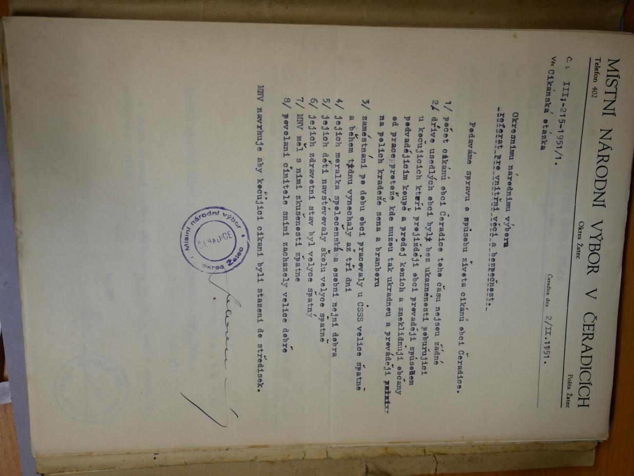 archiválie z SOA Louny 