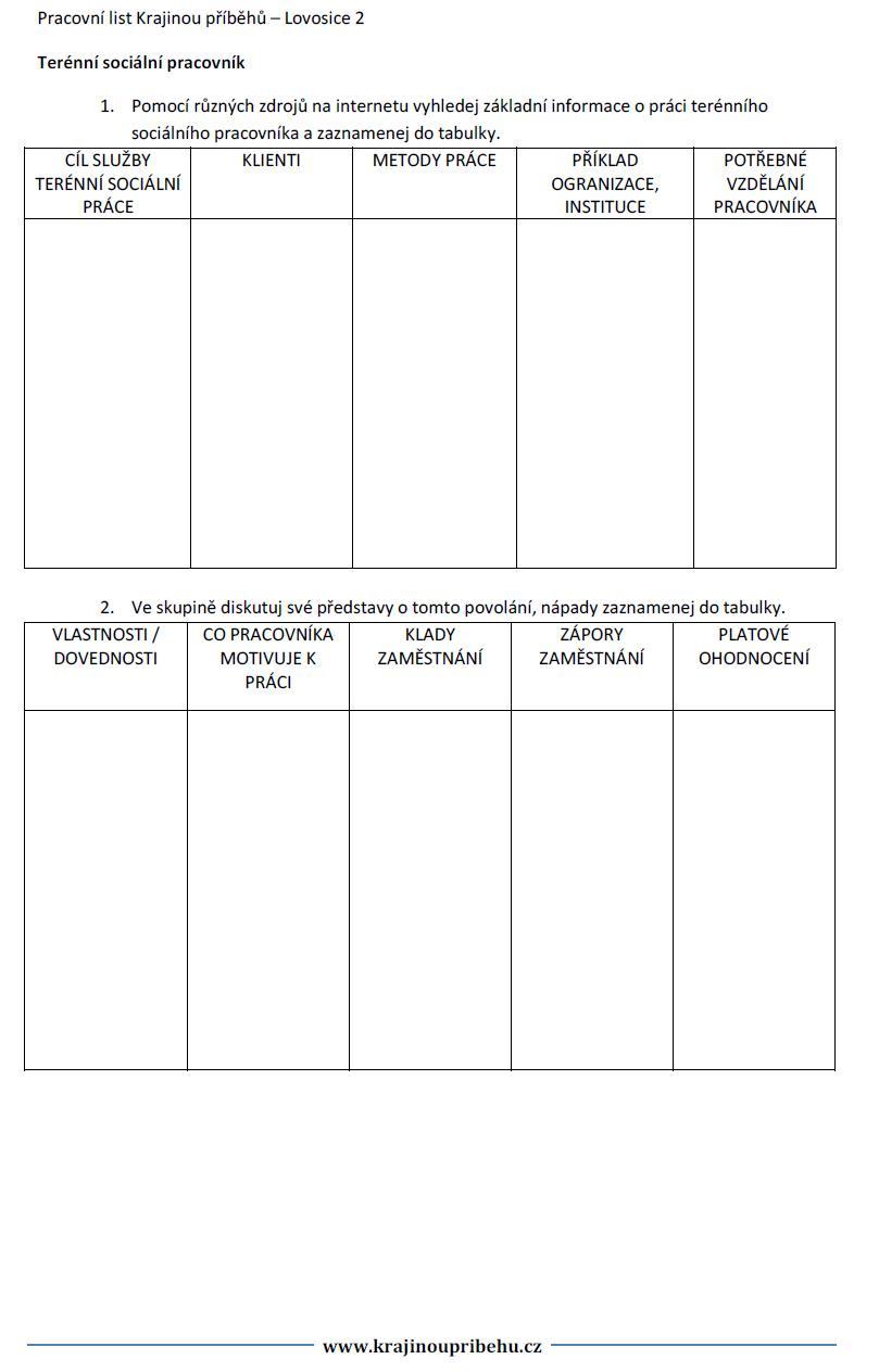 Terénní sociální pracovník