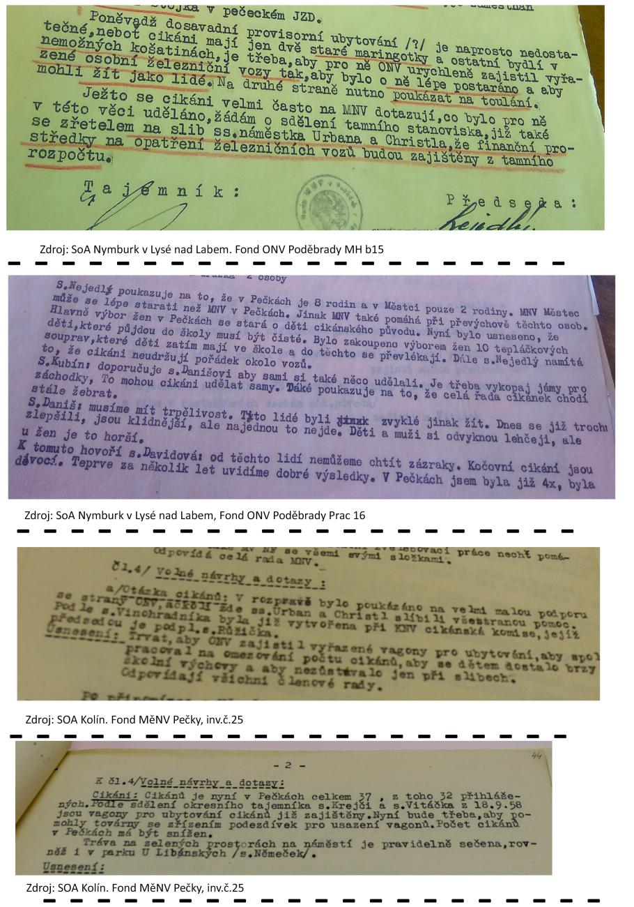 Ukázky archivních zpráv