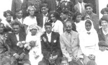 Svatba okolo roku 1940 (Státní okresní archiv Zlín)